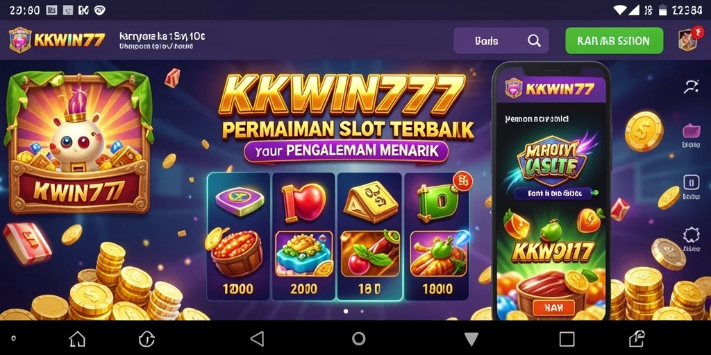 Tampilan menarik dan menarik dari gameplay slot KKWIN777.