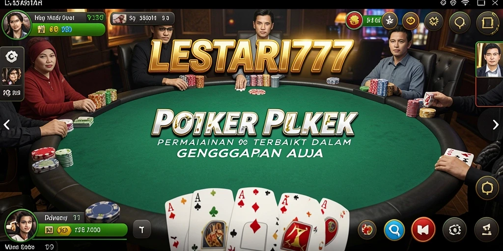 Gameplay Poker yang seru di LESTARI777 dengan grafis menarik.